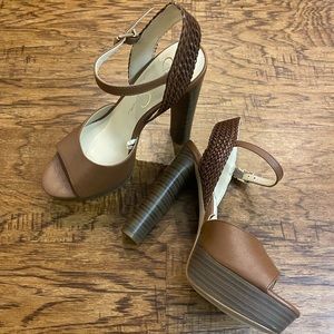 Jessica Simpson Brown Block Heels
